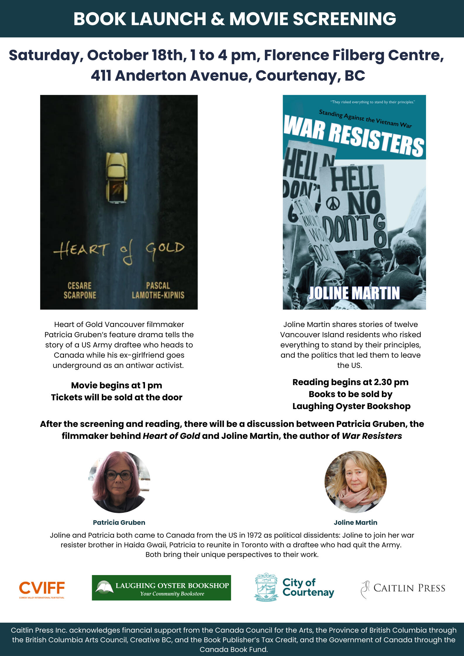 War Resisters Heart of Gold Florence Filberg Centre